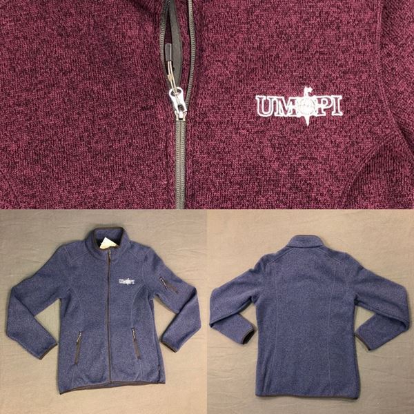Picture of Blue Womens Soft Zip Up Jacket