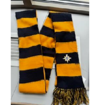 Picture of UMPI Gold and Blue striped Knit Scarf